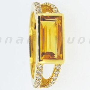 Diamond / Citrine Ring