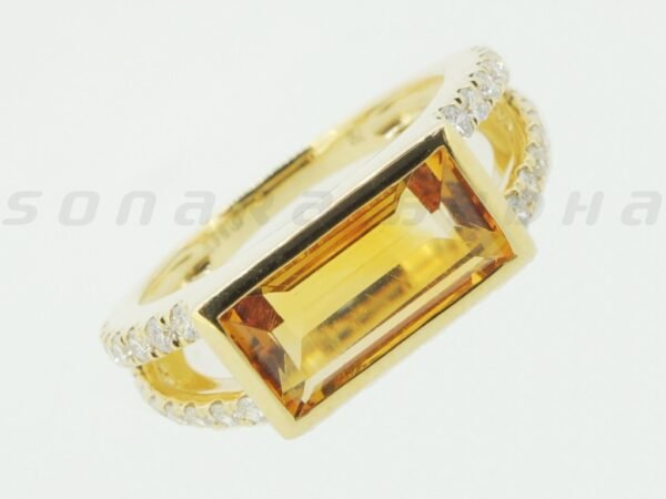 Diamond / Citrine Ring