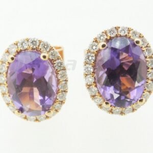 Diamond / Morganite Earrings