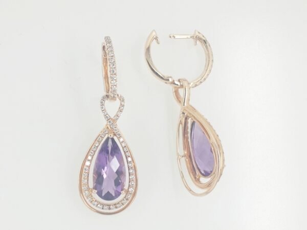 Diamond / Amethyst Earrings