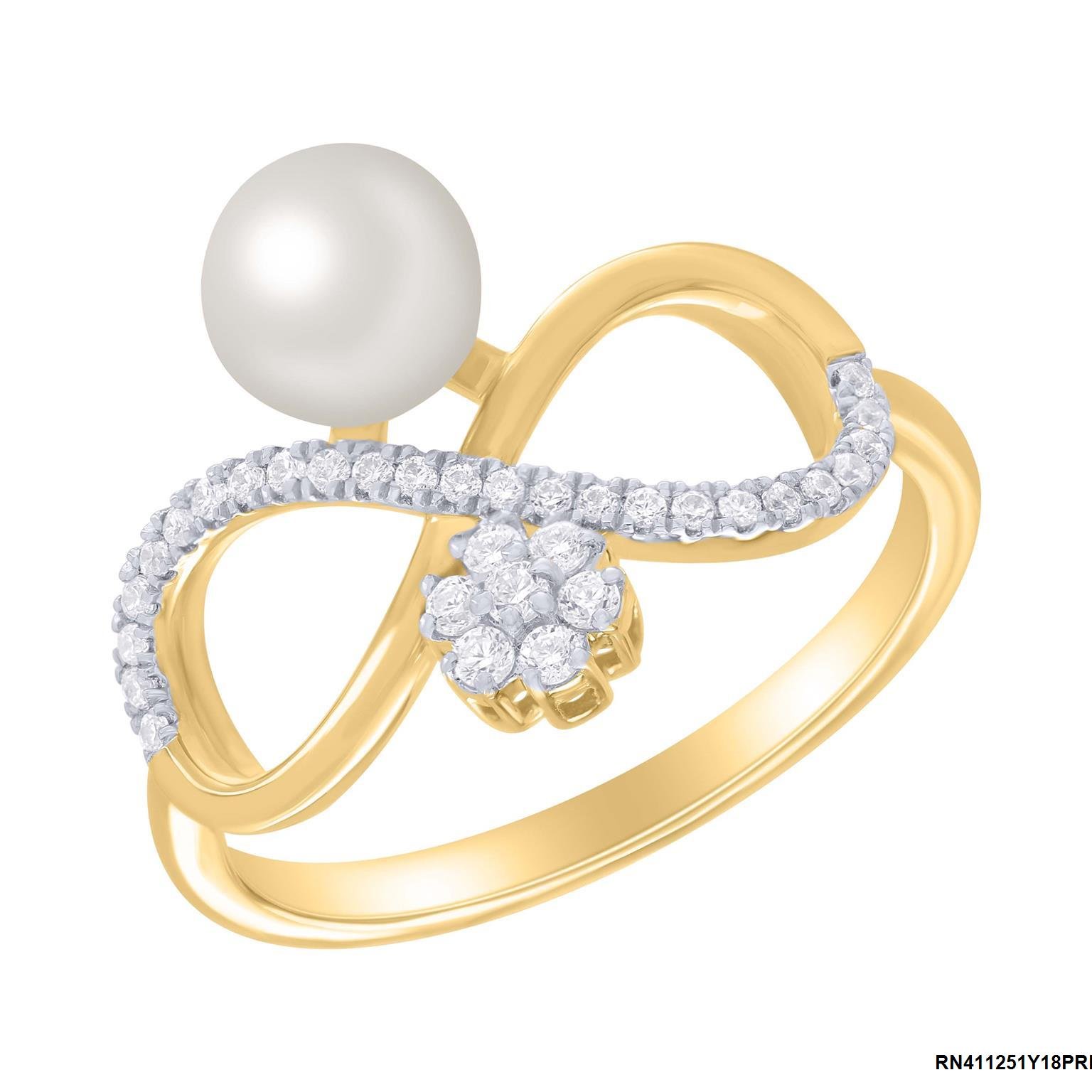 Diamond / FW Pearl Ring
