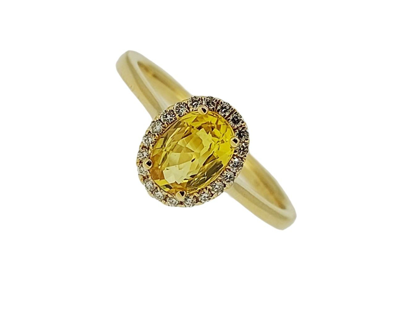Diamond / Yellow Sapphire Ring