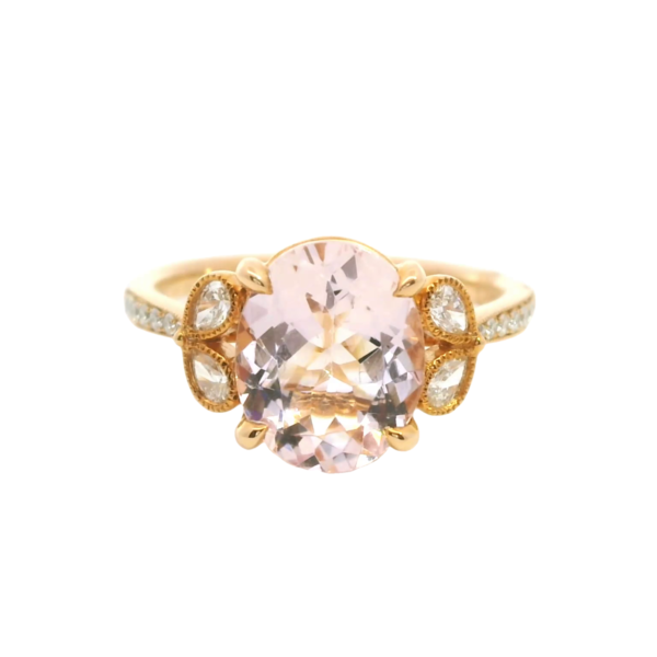 Diamond / Morganite Ring