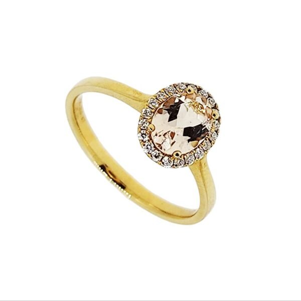 Diamond / Morganite Ring