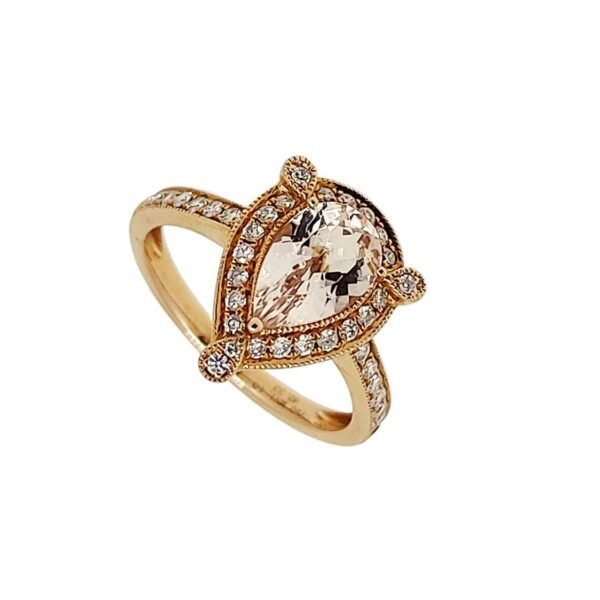 Diamond / Morganite Ring