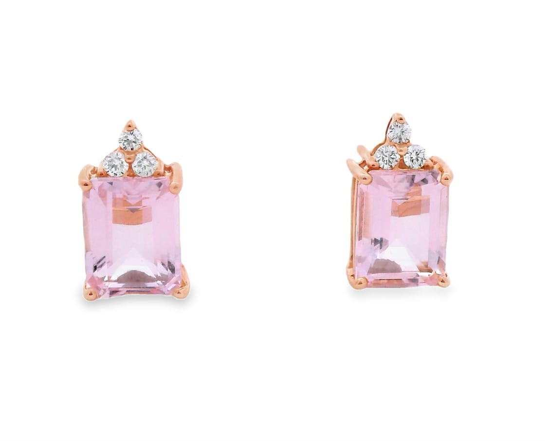 Diamond / Morganite Earrings