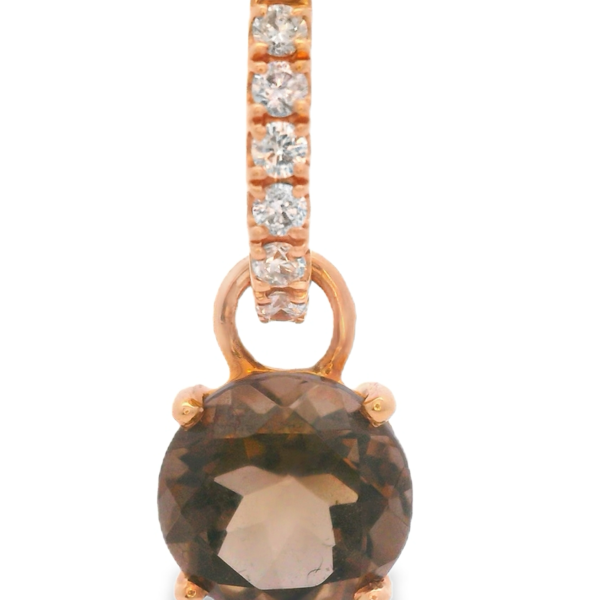 Diamond / Smokey Quartz Pendant
