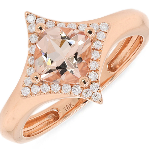 Diamond / Morganite Ring