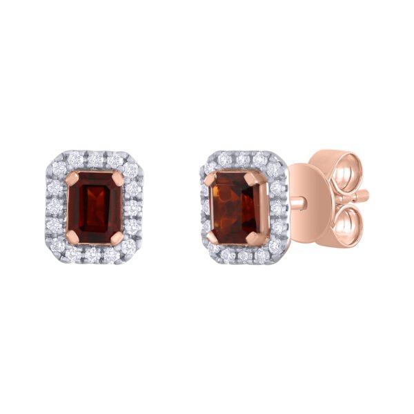 Diamond / Garnet Earrings