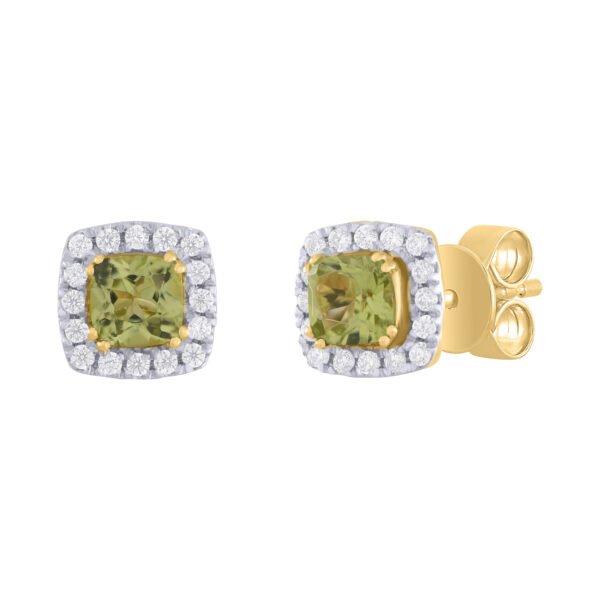 Diamond / Peridot Earrings