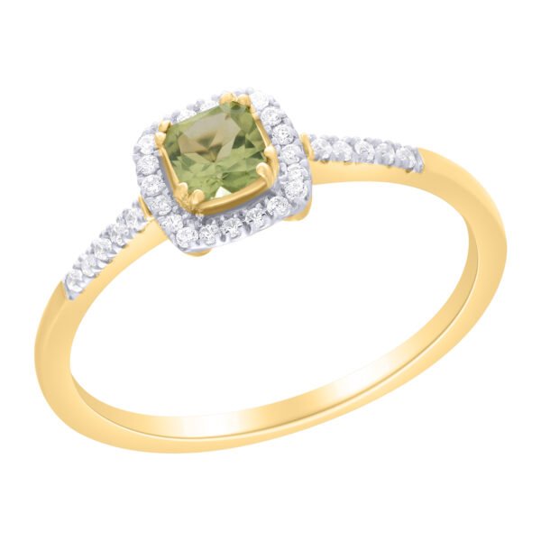 Diamond / Peridot Ring
