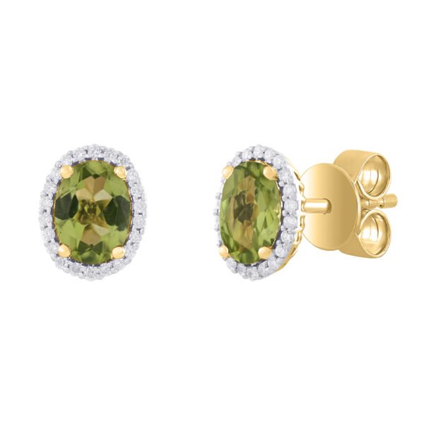 Diamond / Peridot Earrings
