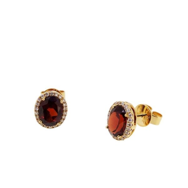 Diamond / Garnet Earrings