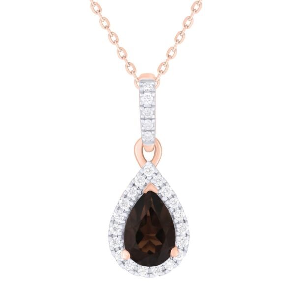 Diamond / Smokey Quartz Pendant