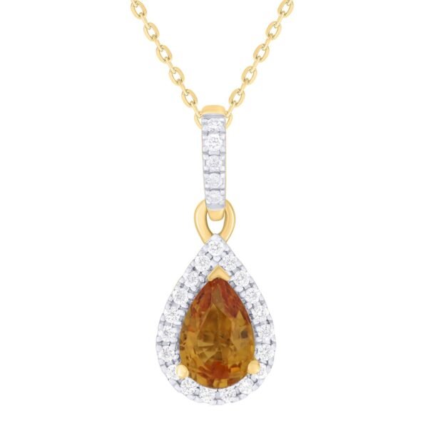 Diamond / Yellow Sapphire Pendant