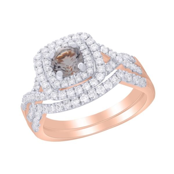 Diamond / Morganite Ring