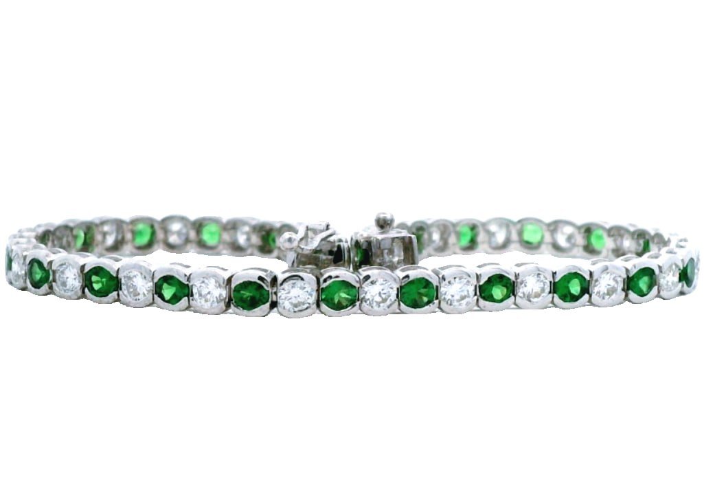 Diamond / Tsavorite Bracelet