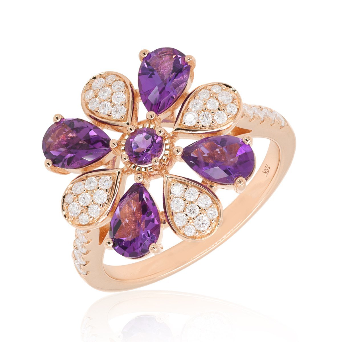 Diamond / Amethyst Ring