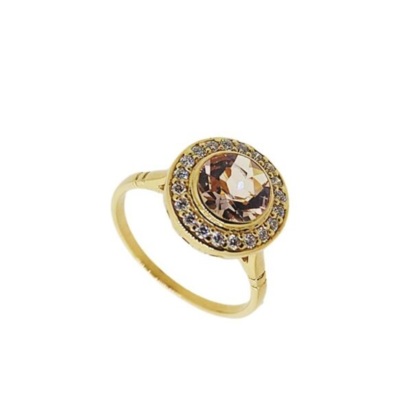 Diamond / Morganite Ring