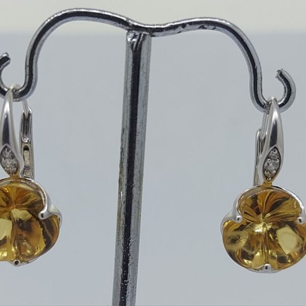Diamond / Citrine Earrings