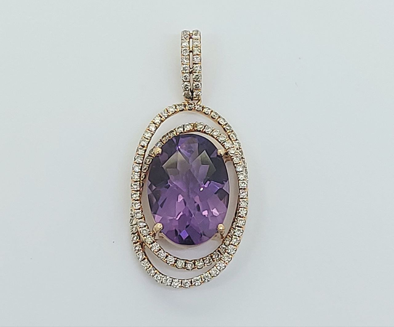 Diamond / Amethyst Pendant