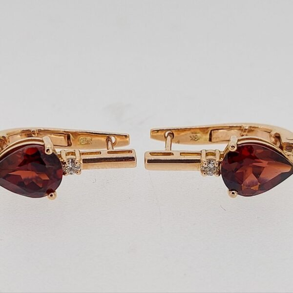 Diamond / Garnet Earrings