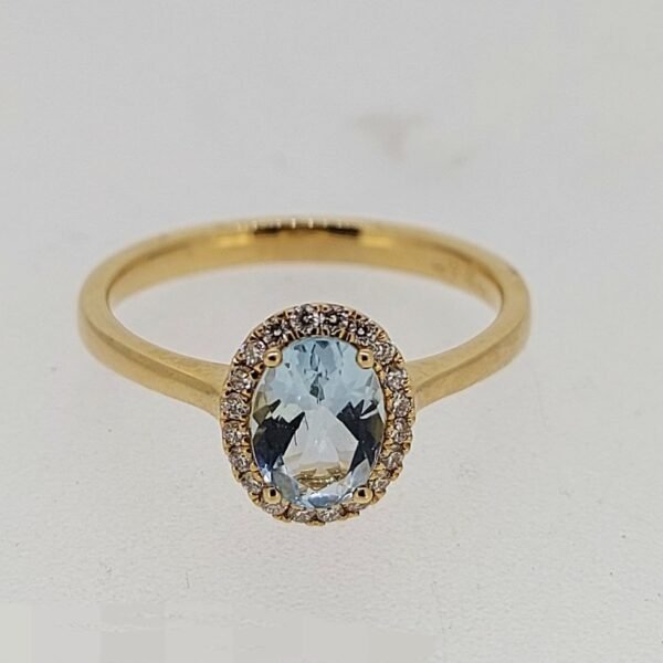 Diamond / Aquamarine Ring