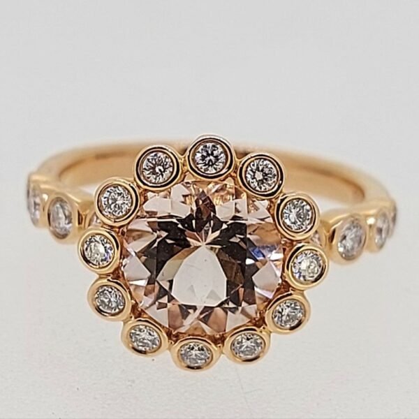 Diamond / Morganite Ring