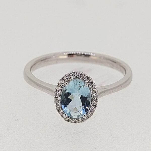 Diamond / Aquamarine Ring