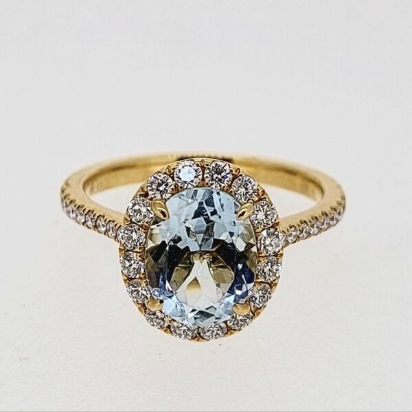 Diamond / Aquamarine Ring