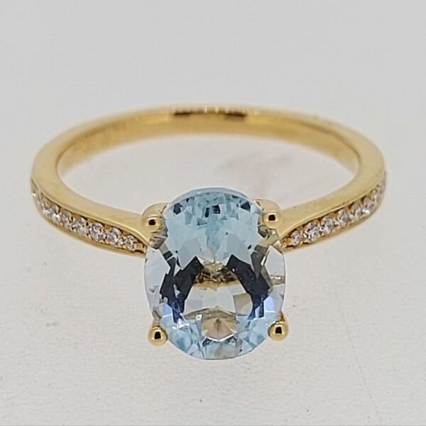 Diamond / Aquamarine Ring