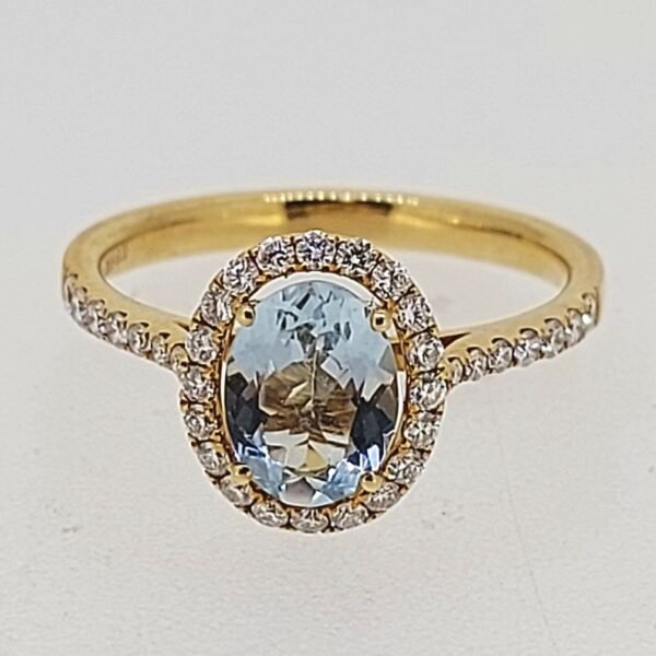 Diamond / Aquamarine Ring