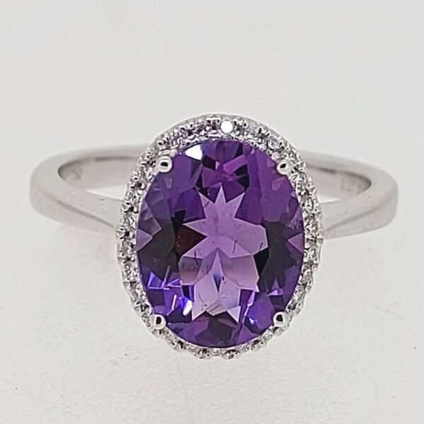 Diamond / Amethyst Ring
