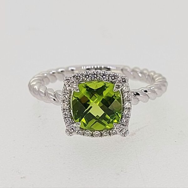 Diamond / Peridot Ring