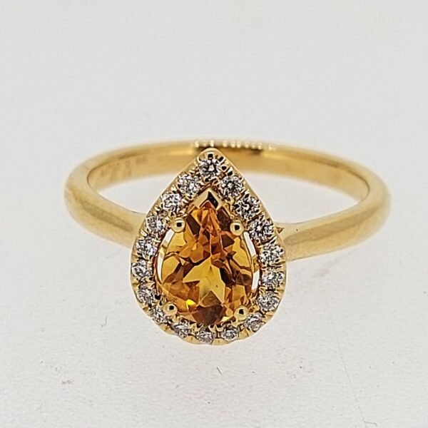 Diamond / Citrine Ring