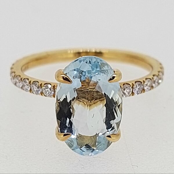 Diamond / Aquamarine Ring
