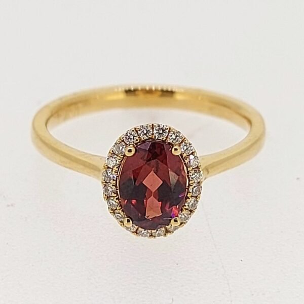 Diamond / Garnet Ring