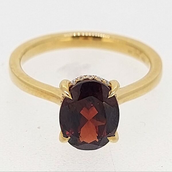 Diamond / Garnet Ring