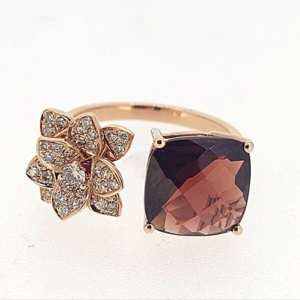 Diamond / Garnet Ring