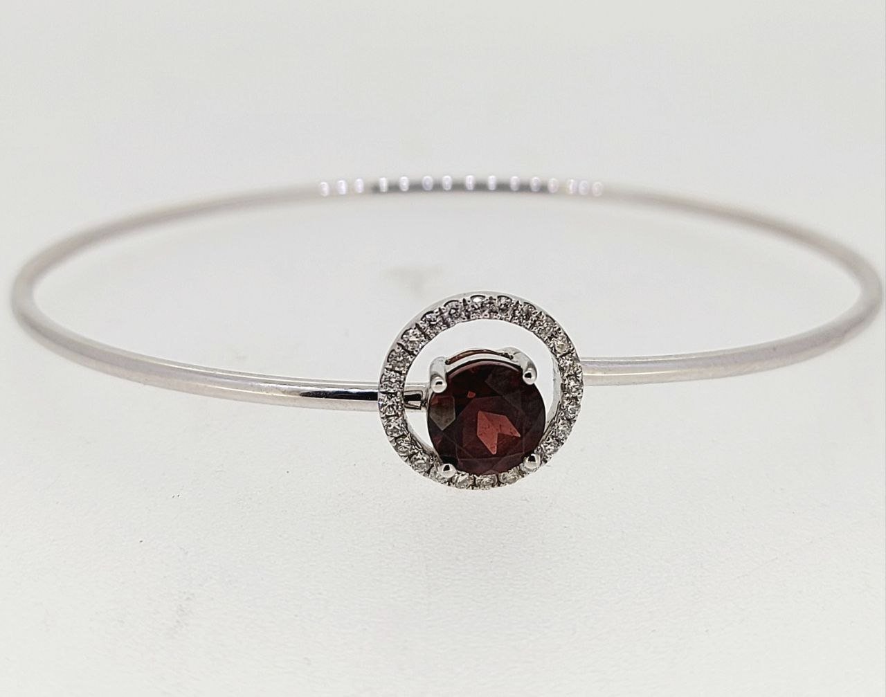 Diamond / Garnet Bangle
