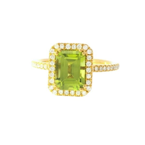 Diamond / Peridot Ring