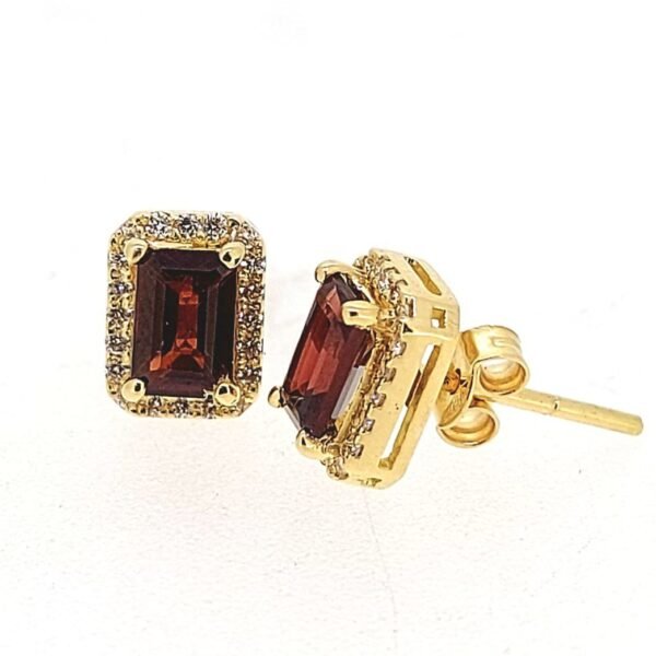 Diamond / Garnet Earrings