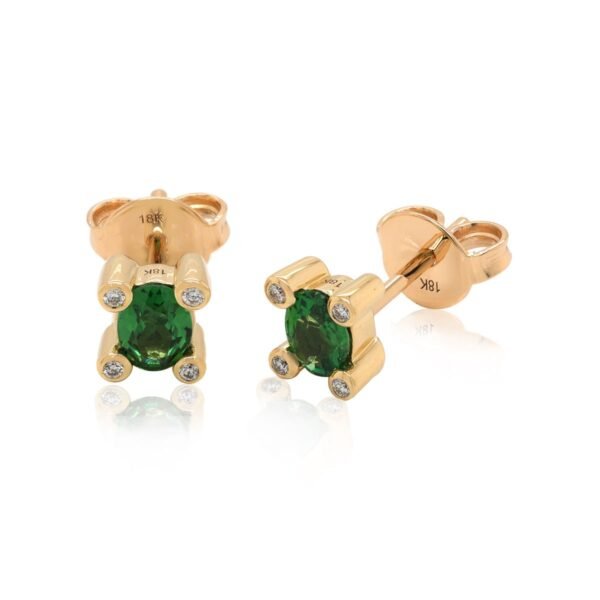 Diamond / Tsavorite Earrings