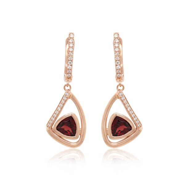 Diamond / Garnet Earrings