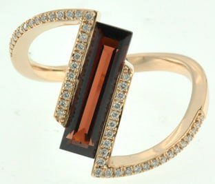 Diamond / Garnet Ring