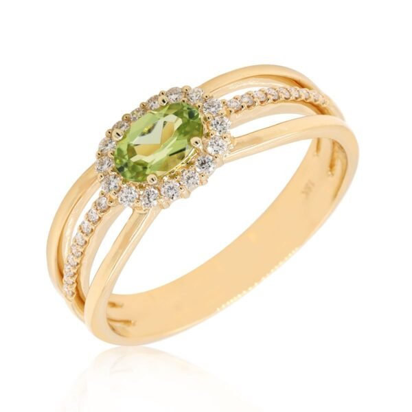 Diamond / Peridot Ring