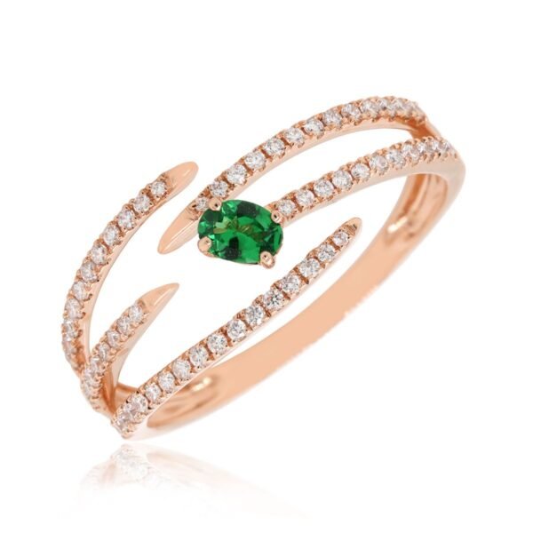 Diamond / Garnet Ring