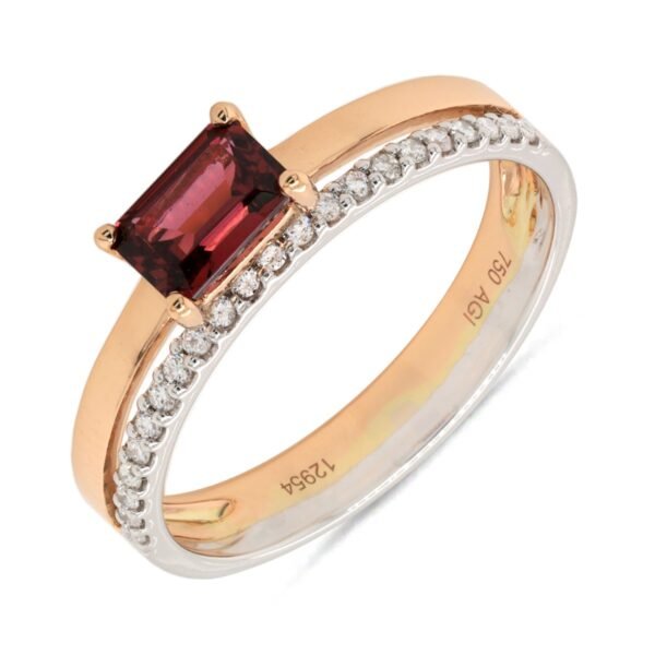 Diamond / Rhodolite Ring