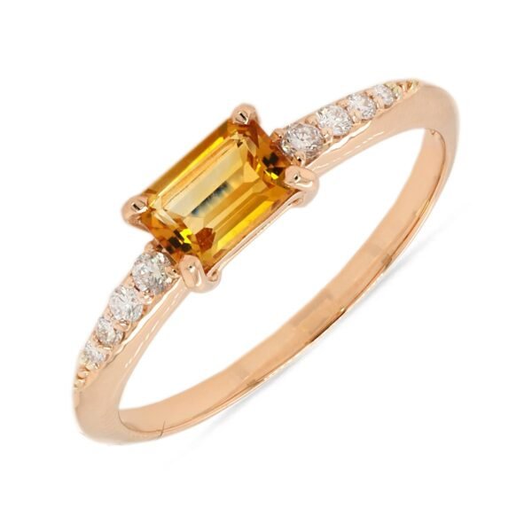 Diamond / Citrine Ring