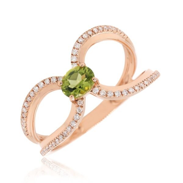 Diamond / Peridot Ring